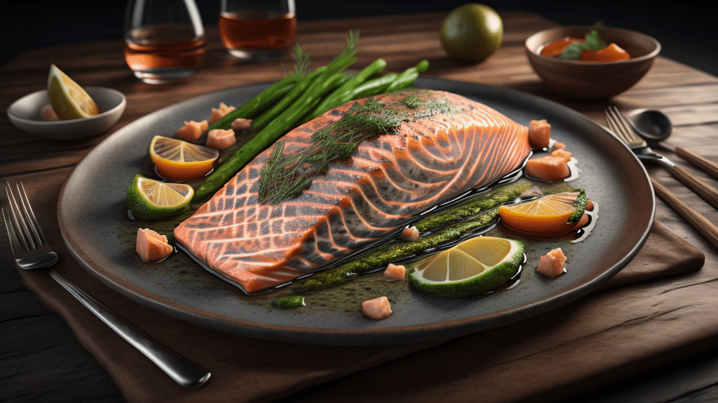 A plate of salmon, foods that boost testosterone