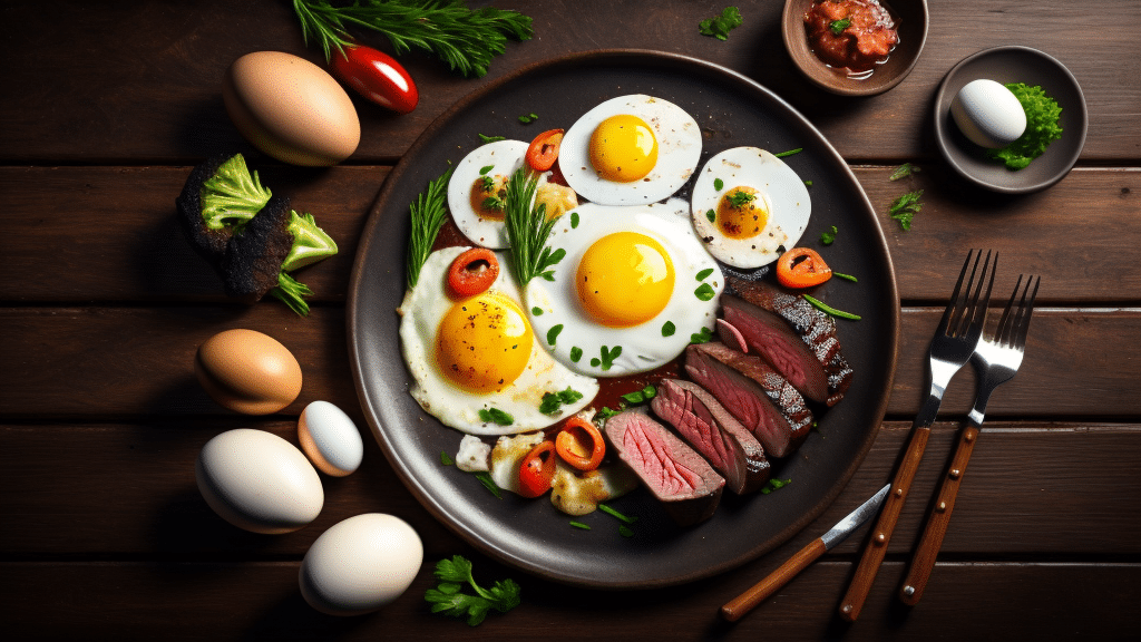 Plate of Steak and Eggs, foods that boost testosterone